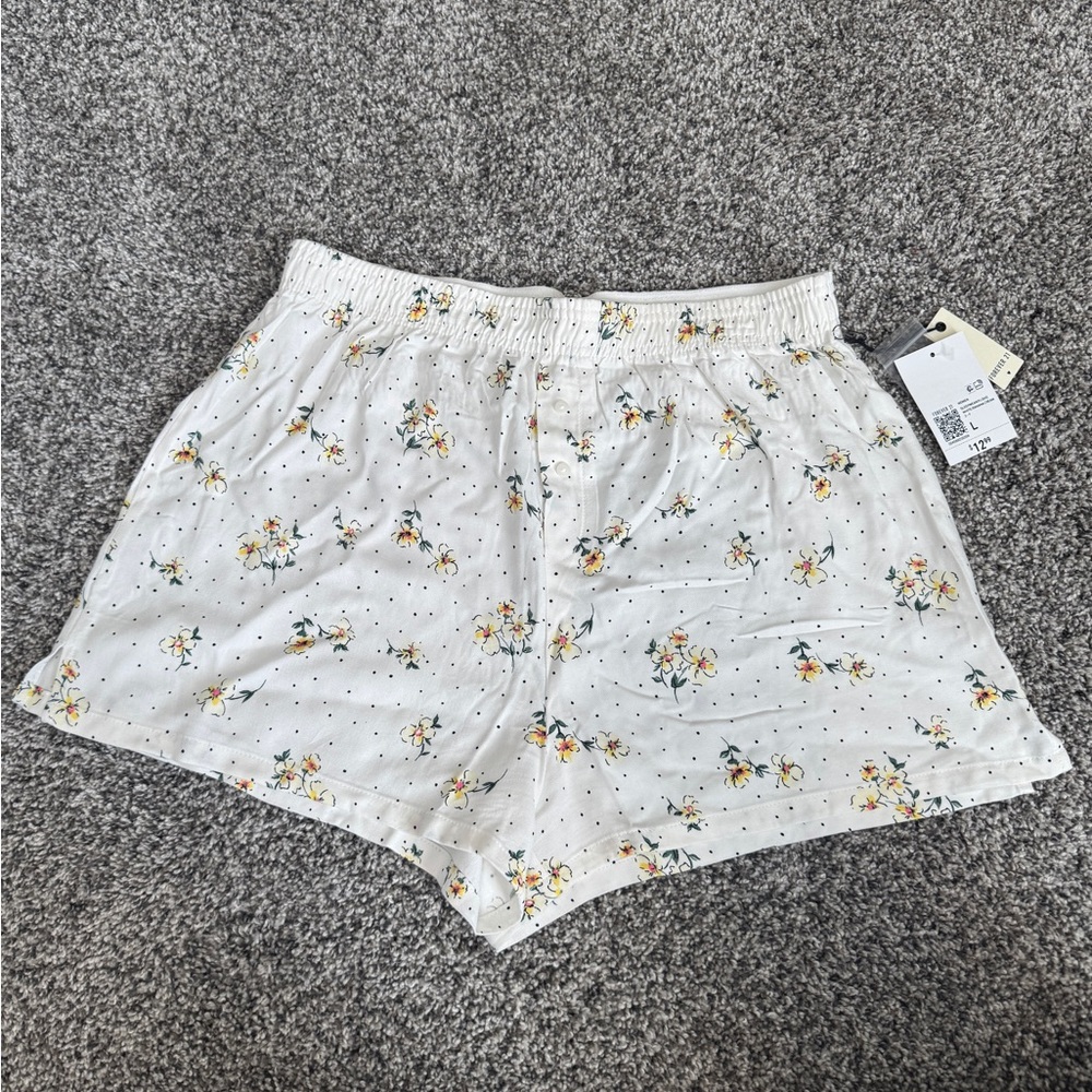 White PJ shorts